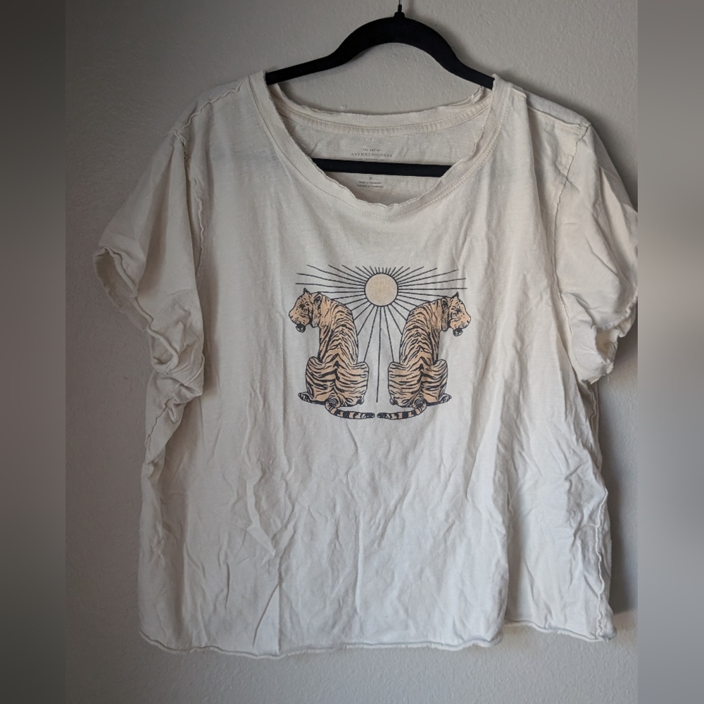 *ON HOLD! Anthropologie Real fun Wow! Tiger tee